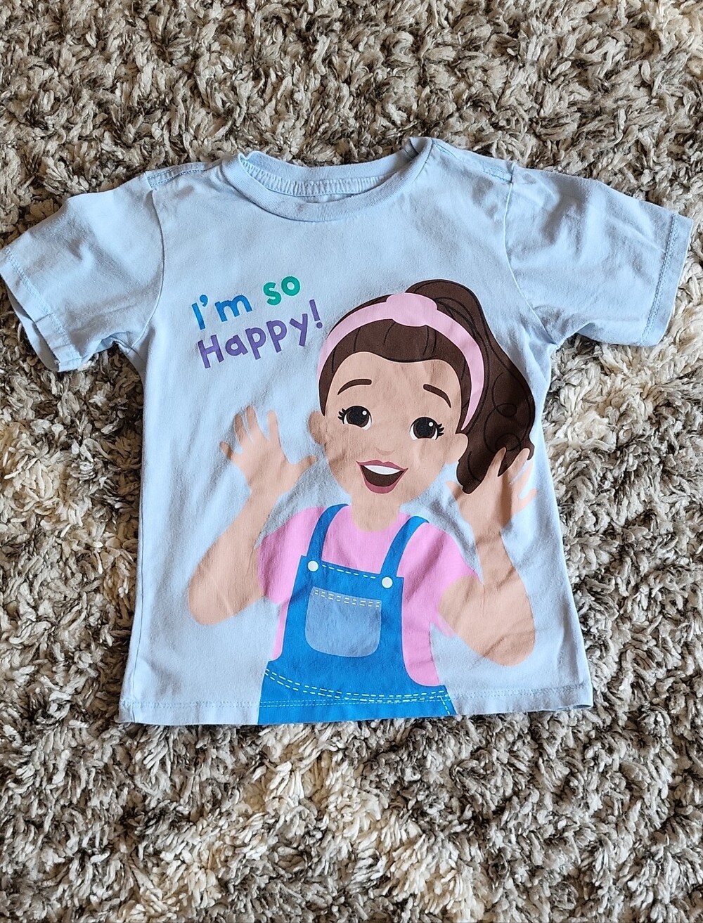 Children's Ms. Rachel 'I'm So Happy!' Graphic Tee - Light Blue